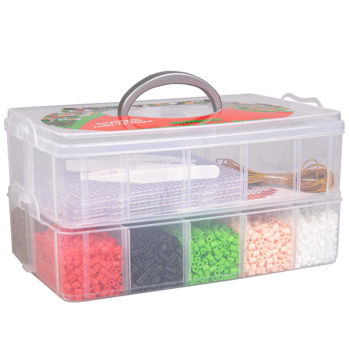 Christmas Fuse Bead Craft Kit | Create Colorful Christmas Ornaments While Building Creativity, Concentration & Fine Motor Skills