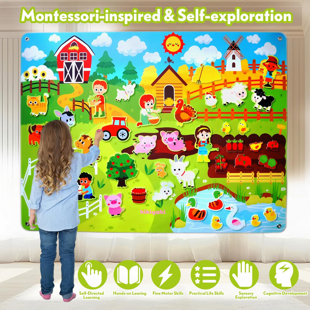 Felt Board, Farm Animals Story Set for Children Play