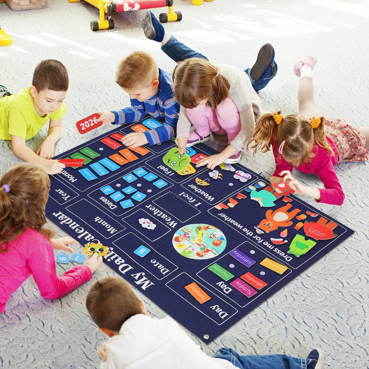 Interactive Felt Calendar – Weather, Seasons, Days & Emotions Learning Board