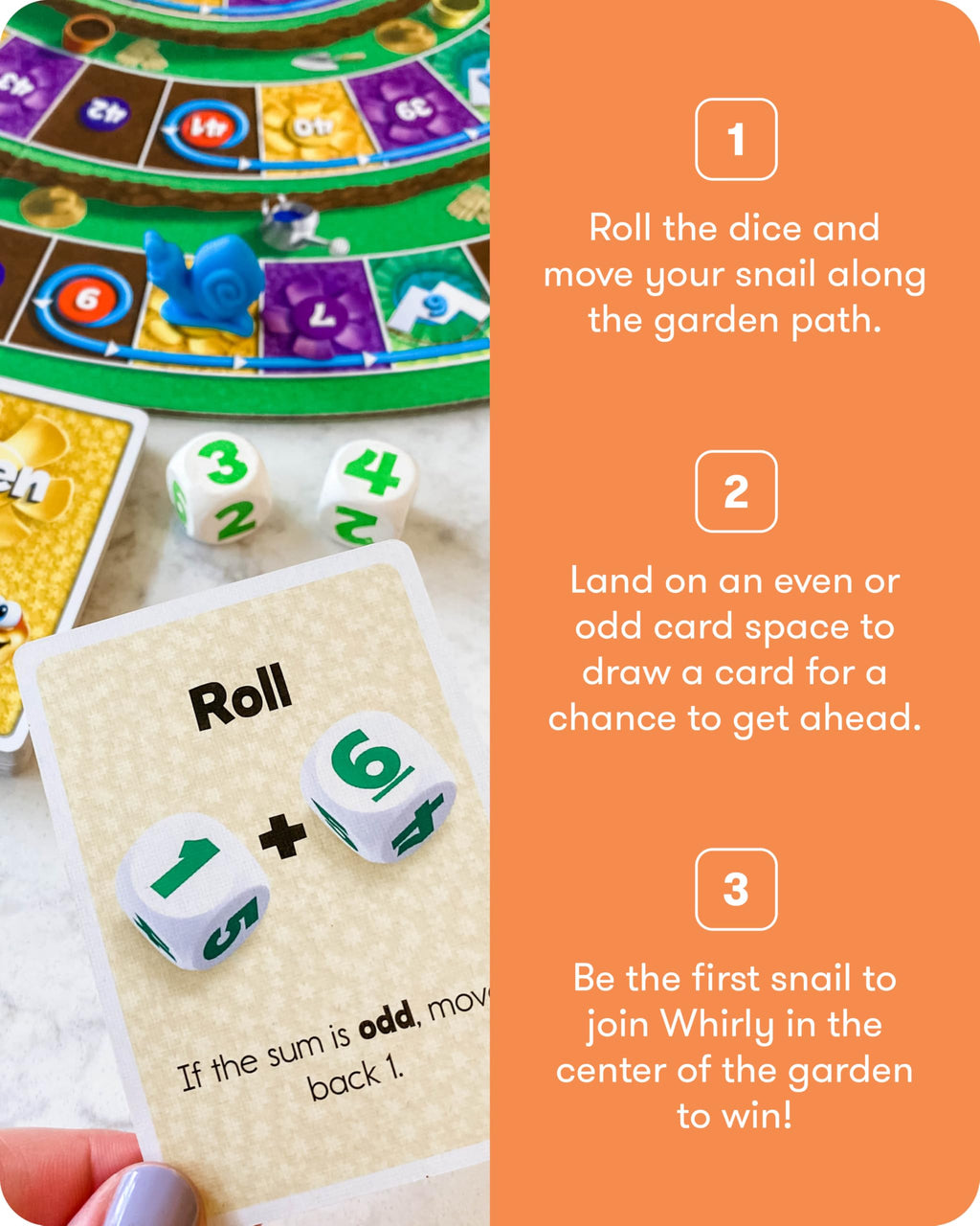 Whirly’s World - Educational Board Game for Kids - Math Game to Teach Concept of Even & Odds - 2-6 Players, Ages 6 & Up