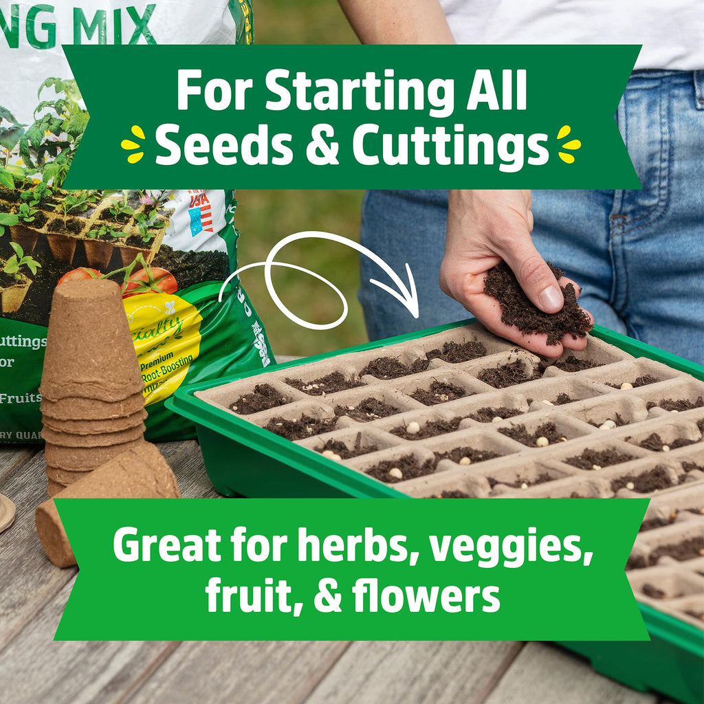Back to the Roots 3-in-1 Seed Starting Mix 12 Quarts, 100% Organic