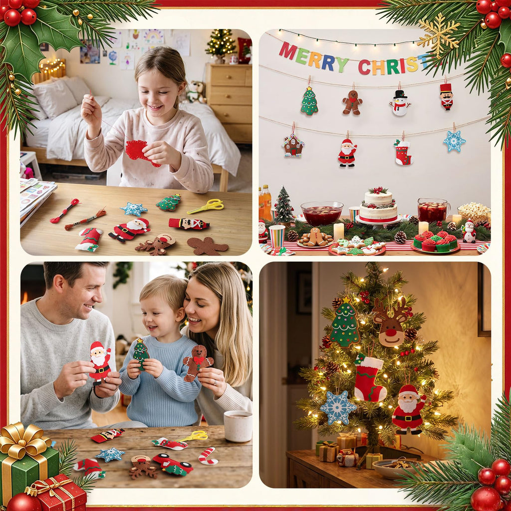 Christmas Sewing Kit for Kids – 12 DIY Felt Ornaments | Beginner Sewing