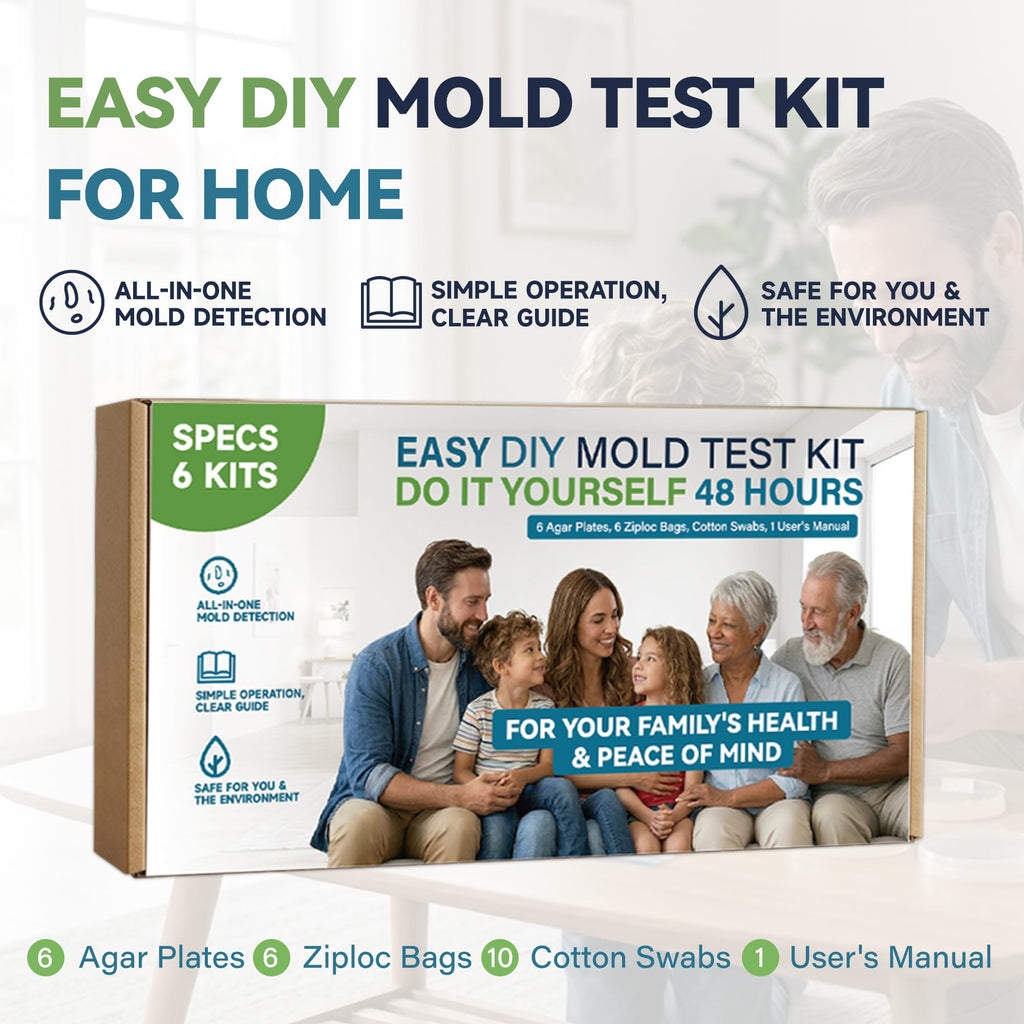Mold Test Kit - 6 Sterile Pre-Poured Agar Plates Petri Dishes
