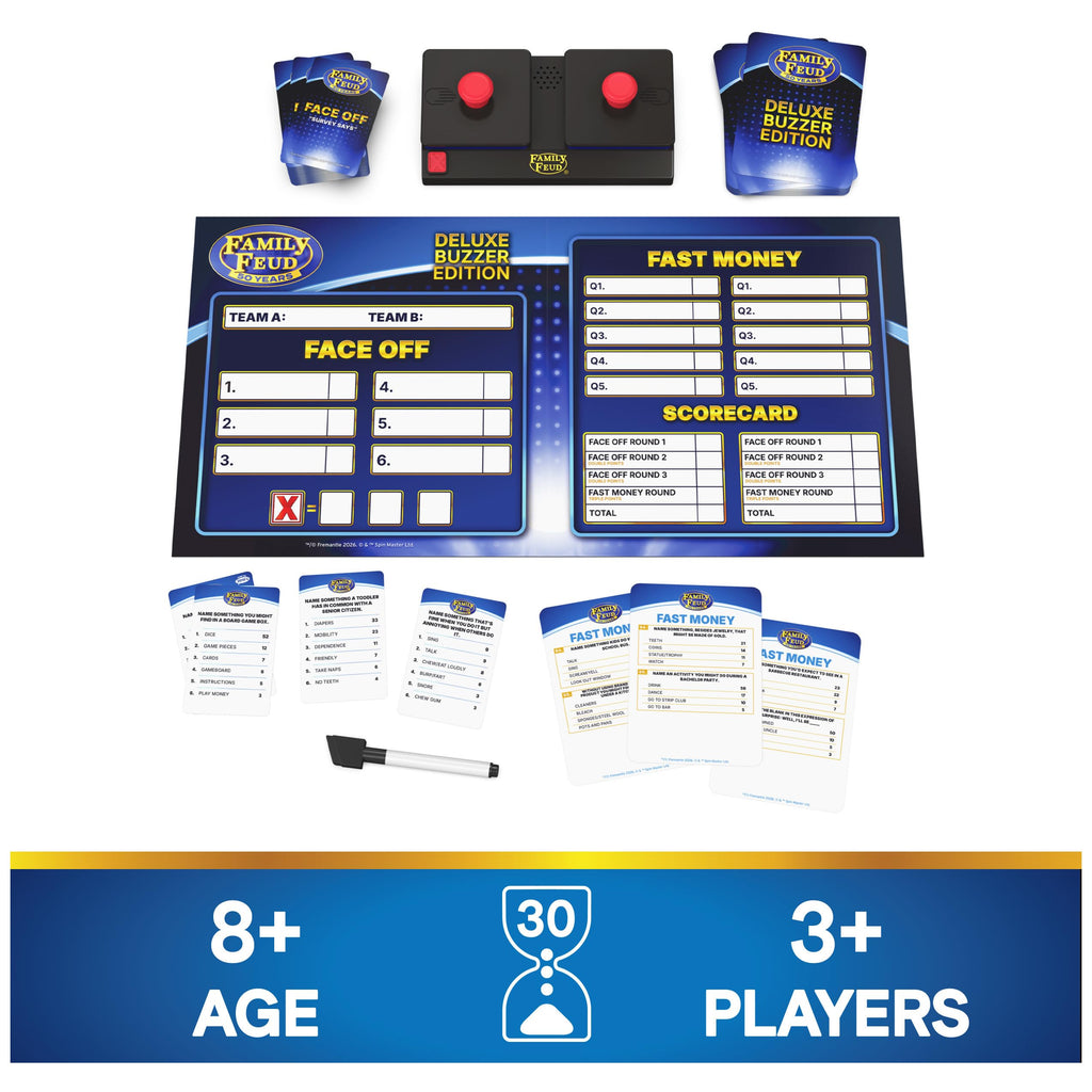 Family Feud: Deluxe Buzzer Edition Board Game