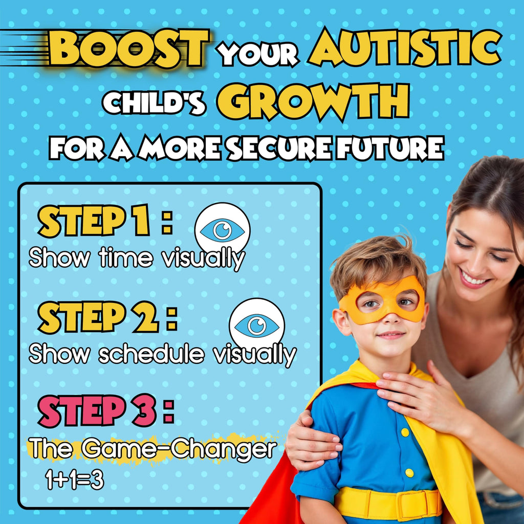 Autism & Prosperity Time Schedule Tasks - Autism Learning Materials, Special Education Autism Sensory Products, Sensory Toys for Kids with Autism, Visual Schedule for Kids with Autism Age 4 5 7 8 12