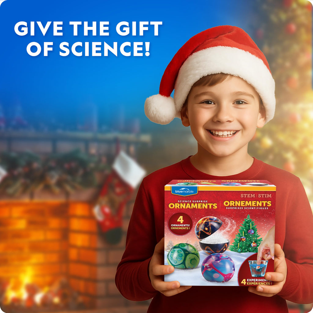 Science Surprise Christmas Ornaments – 4-Pack Holiday STEM Experiment Kit