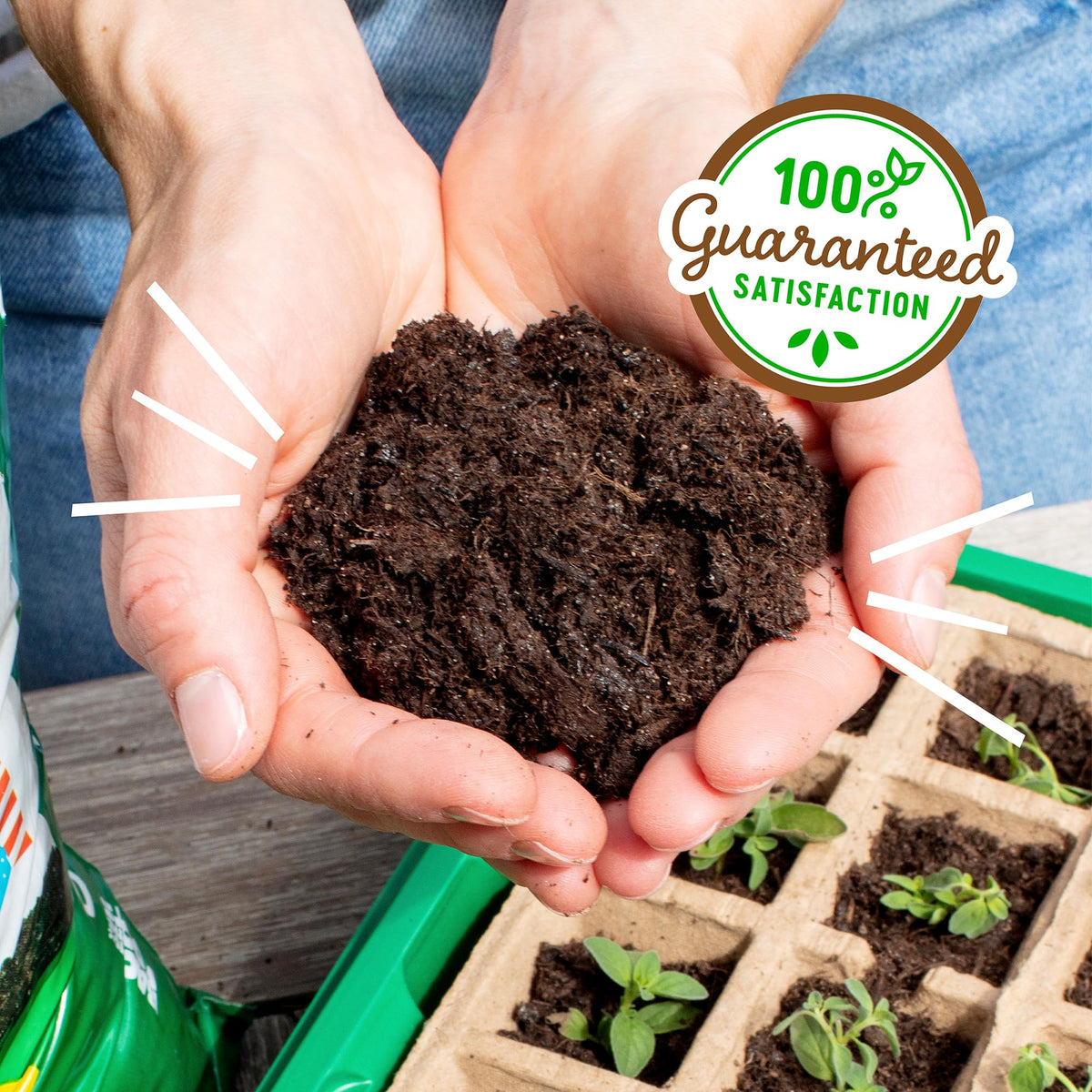 Back to the Roots 3-in-1 Seed Starting Mix 12 Quarts, 100% Organic
