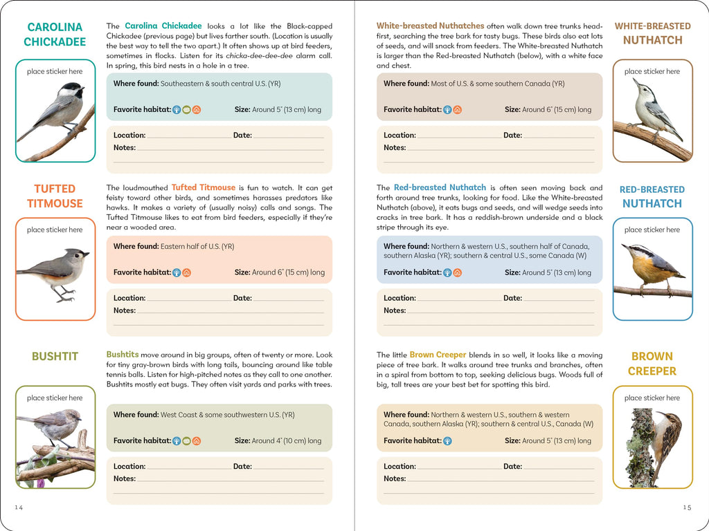 Birder's Logbook: A Seek-and-Sticker Book for Budding Ornithologists (comes with 100 full-color stickers of birds!)