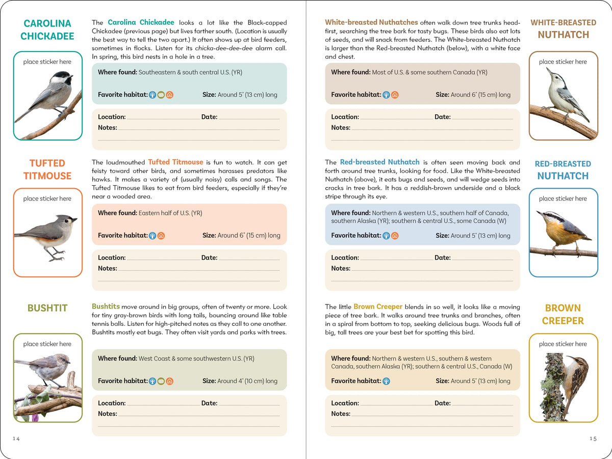 Birder's Logbook: A Seek-and-Sticker Book for Budding Ornithologists (comes with 100 full-color stickers of birds!)