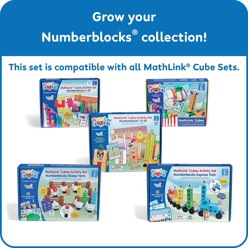 hand2mind MathLink Cubes Numberblocks 21-30 Activity Set, Ages 3+