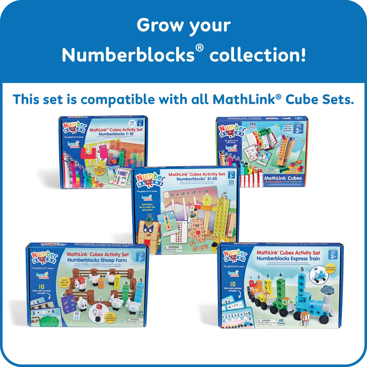 hand2mind MathLink Cubes Numberblocks 21-30 Activity Set, Ages 3+