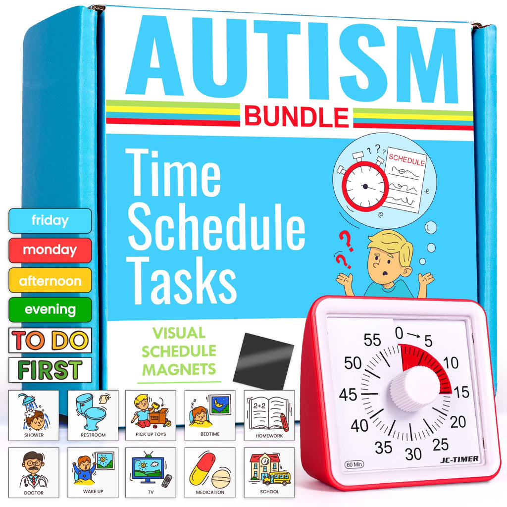 Autism & Prosperity Time Schedule Tasks - Autism Learning Materials, Special Education Autism Sensory Products, Sensory Toys for Kids with Autism, Visual Schedule for Kids with Autism Age 4 5 7 8 12