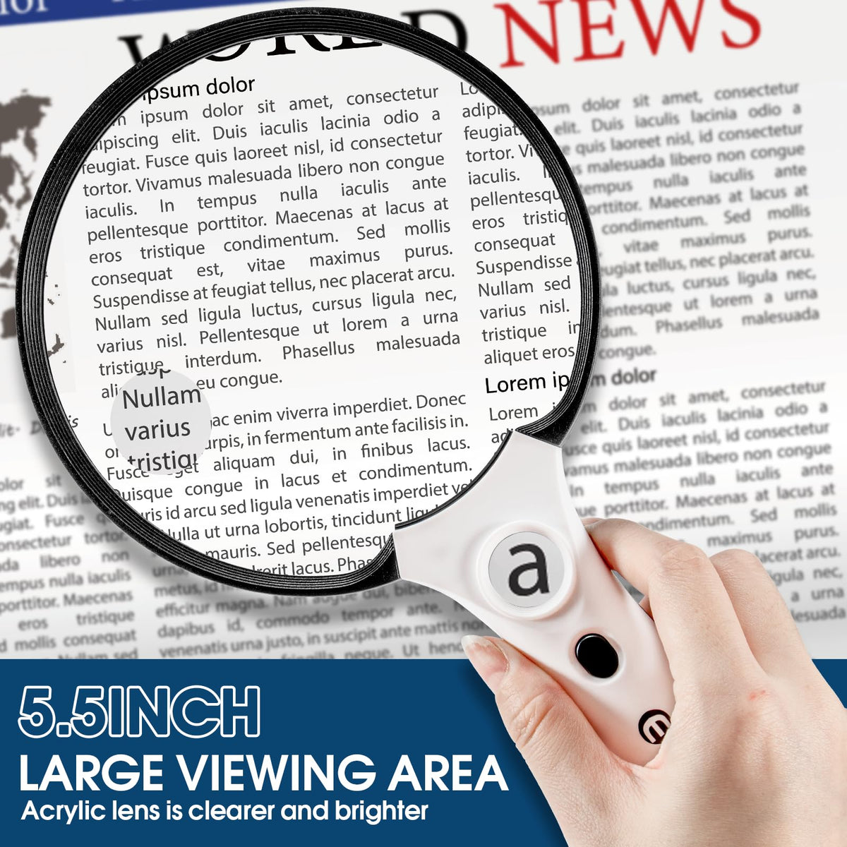 Large Magnifying Glass with Light
