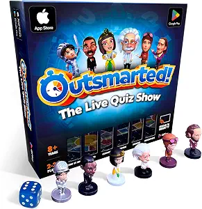 Outsmarted App-Connected Live Quiz Show Board Game - 2026 Edition, Ages 8+
