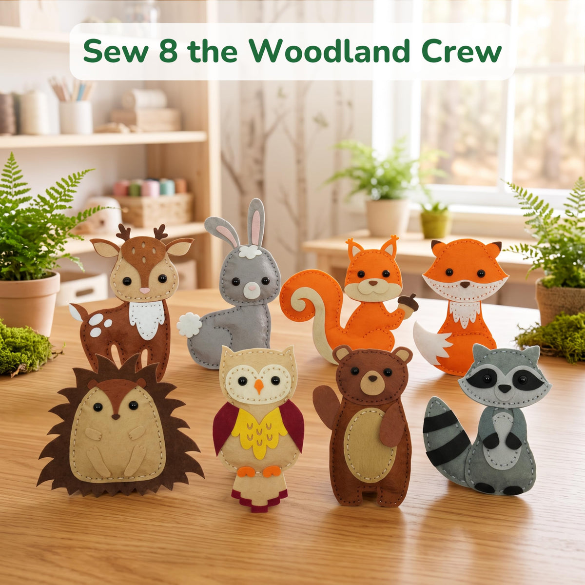 Craftorama Sewing Kit for Kids, Fun and Educational Animal Craft Set for Boys and Girls Age 7-12, Sew Your Own Felt Animals Craft Kit for Beginners, 165 Piece Set
