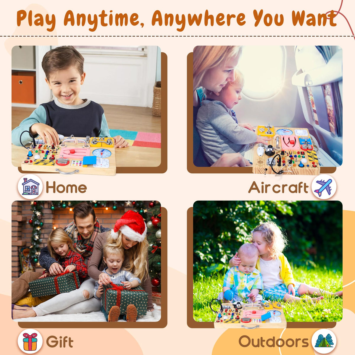 Montessori fine motor busy board