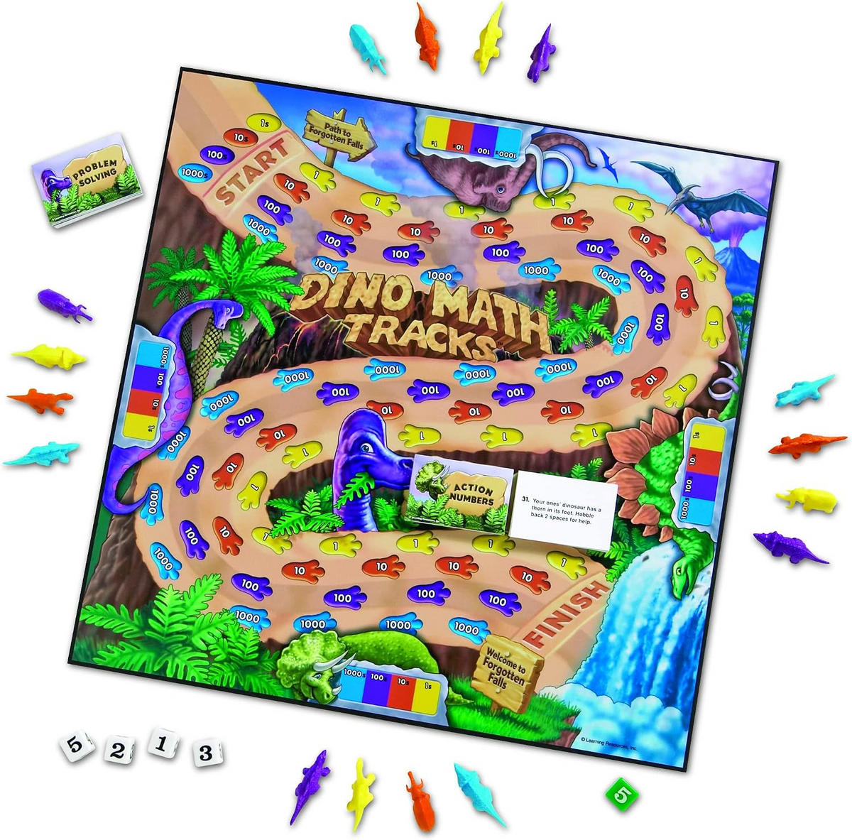 Learning Resources Dino Math Tracks Game