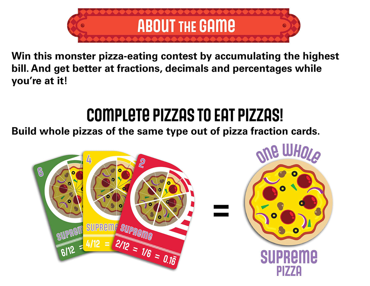 Semper Smart Games Blobby's Pizza Math Card Game: Crazy Fun Strategic Pizza Eating Contest Between Cute Monsters!