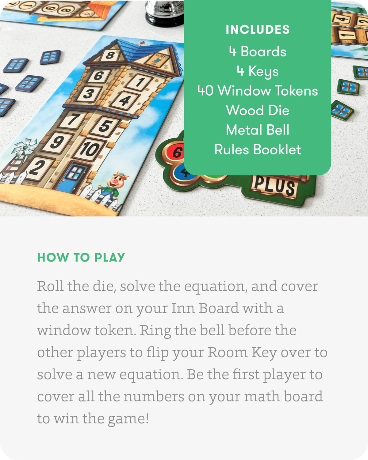 Math Room - Educational Game - Quick Thinking & Fun Games for Kids Ages 5 & Up - Fast Solving Addition & Subtraction Game - 2 to 4 Players