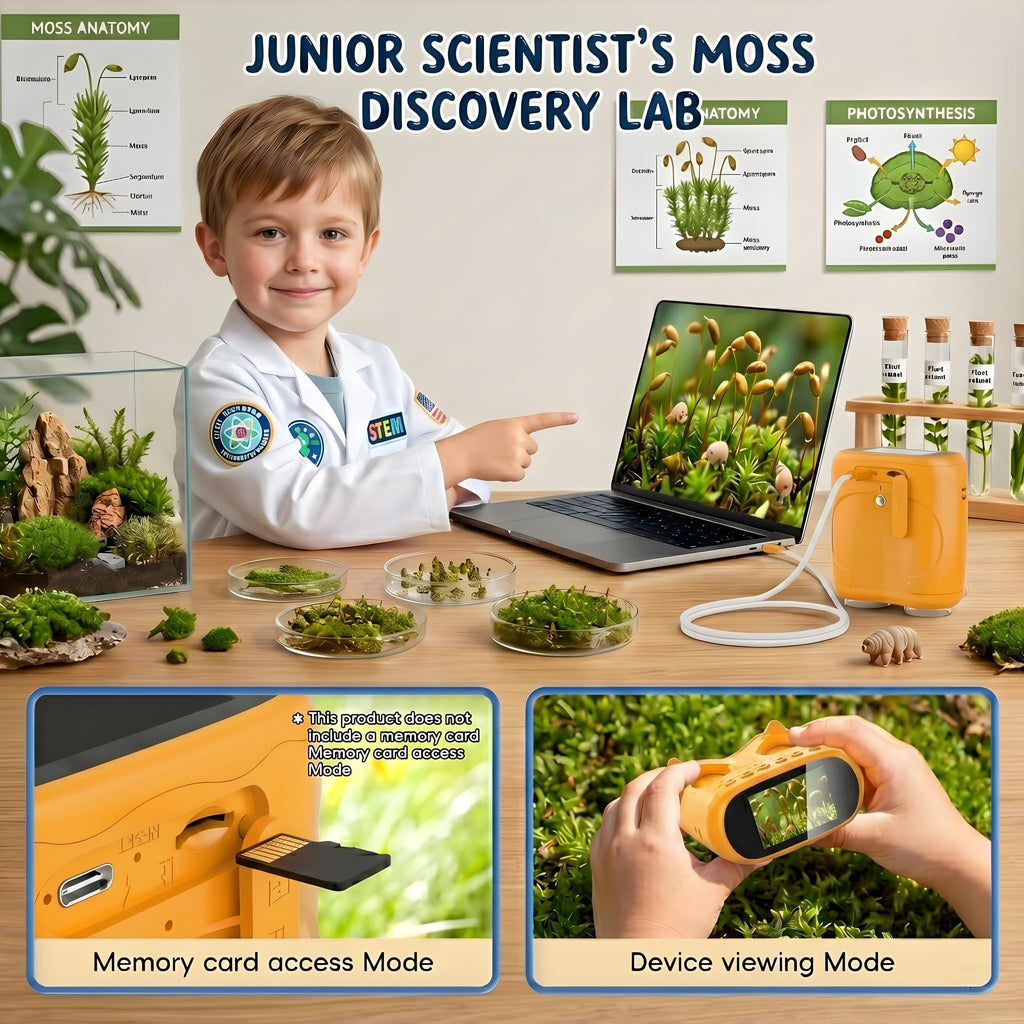 2-in-1 Handheld Microscope and Telescope, 1000X STEM Education Kit