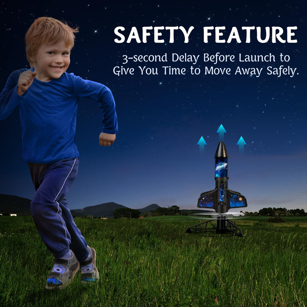 STEM Rocket Launcher for Kids -200 Feet of Flight Altitude, Auto Electric Rocket