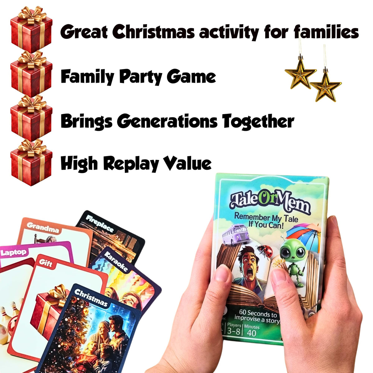 TaleOrMem Improv Storytelling Memory Card Game – 240 Cards | Performing Arts, Creative Writing Language Arts Ages 6+
