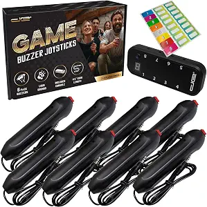 Digital Buzzer System Upto 4-8 Players Fun Educational Quiz & Trivia Challenge