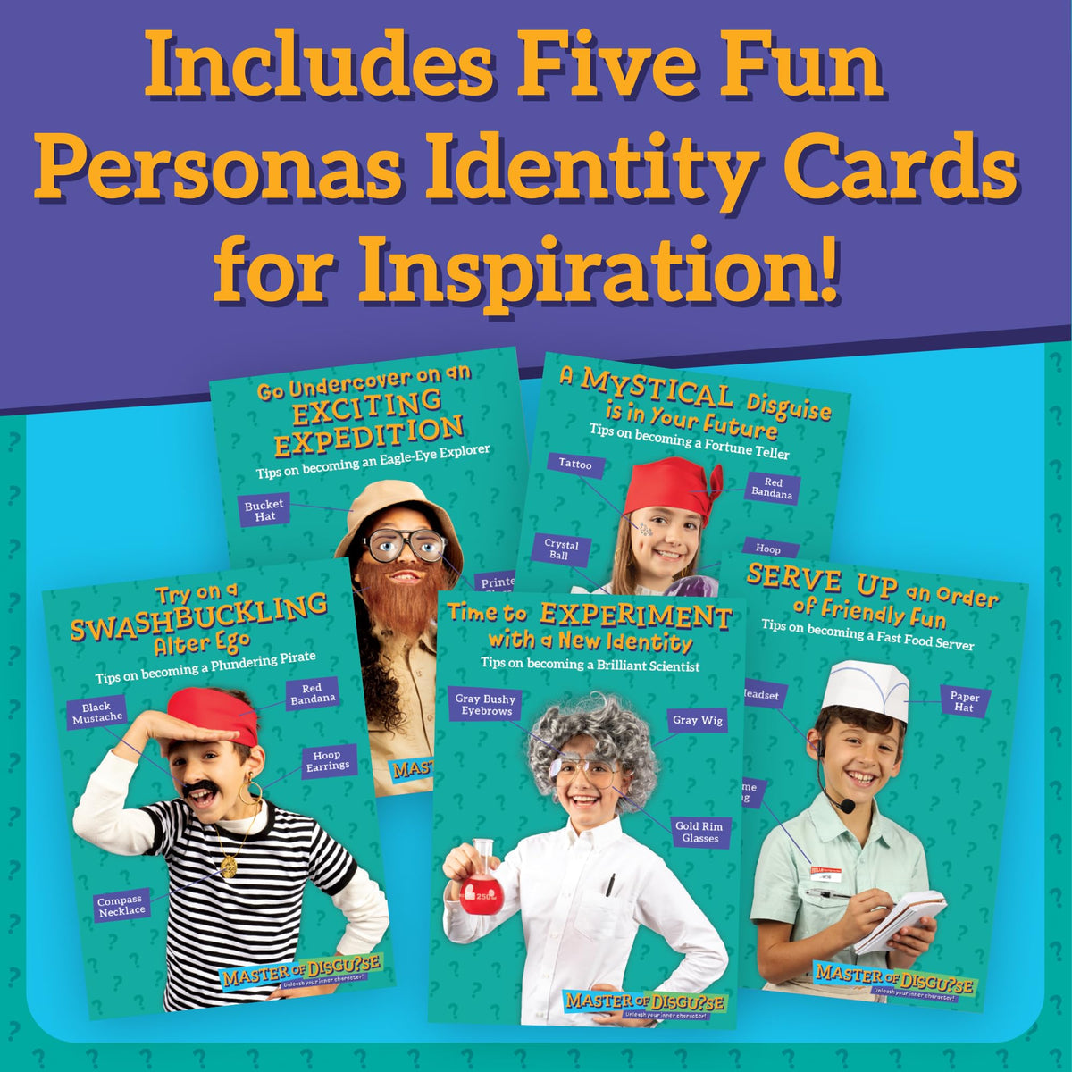 Performing Arts Costume Kit – 40+ Accessories with Character Cards | Creative Thinking, Storytelling, Arts Education