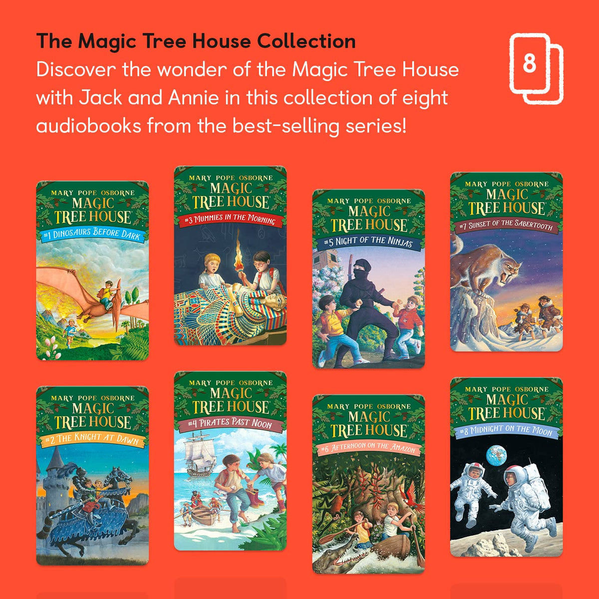 Yoto The Magic Treehouse Collection - 8 Kids Audio Cards, Ages 6+