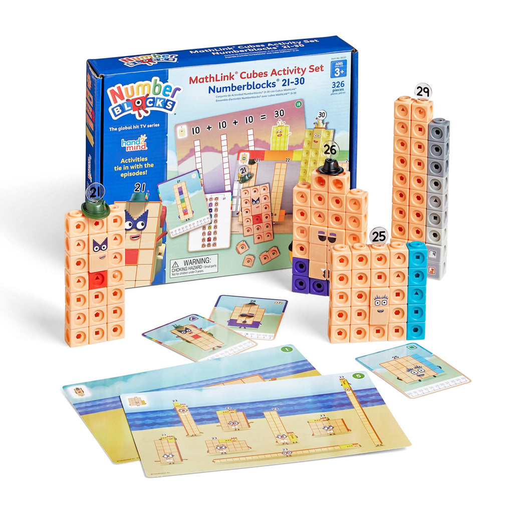 hand2mind MathLink Cubes Numberblocks 21-30 Activity Set, Ages 3+