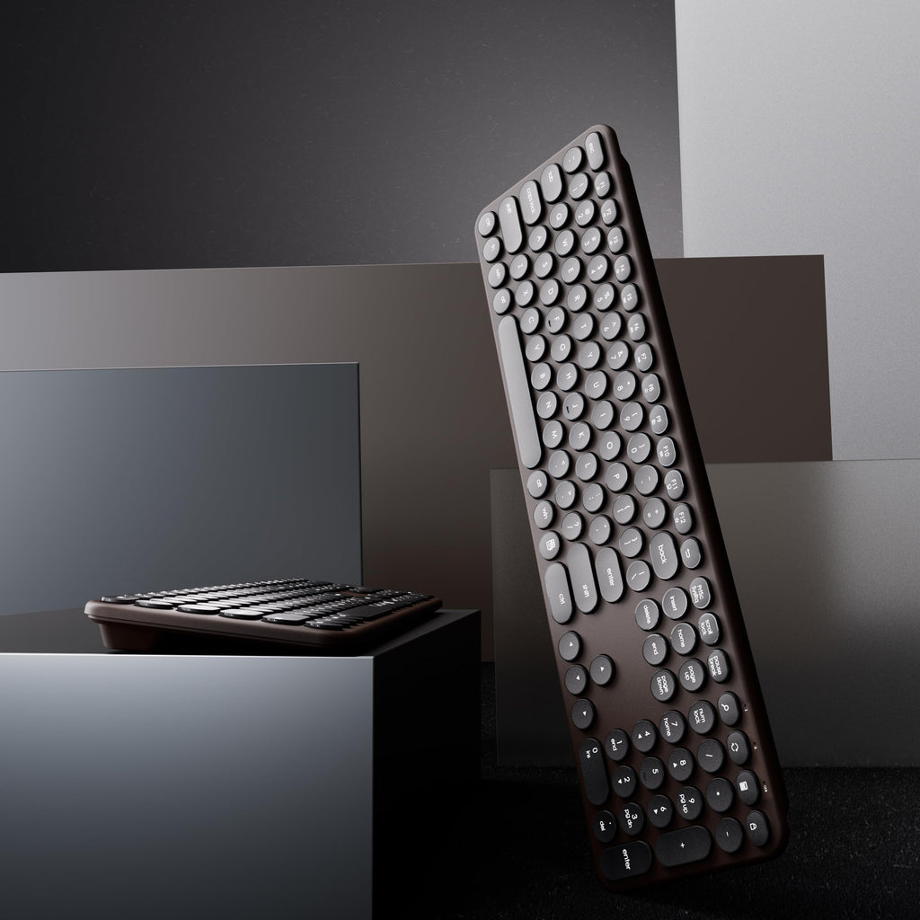 Wireless Keyboard and Mouse Combo (Coffee Black)