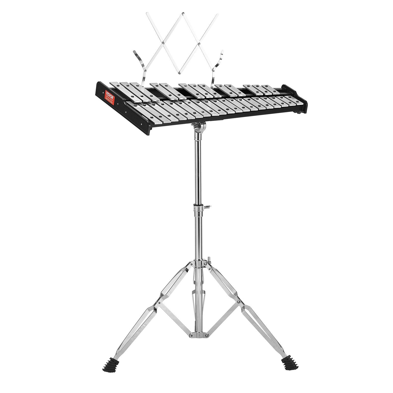 32 Note Glockenspiel Xylophone Bell Kit, Professional Percussion Instrument Set With Mallets, Drum Sticks, Music Stand, Adjustable Stand And Carrying Bag