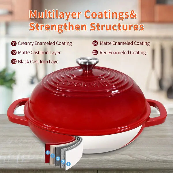 Dutch Oven For Sourdough Baking - with Silicone Mat,