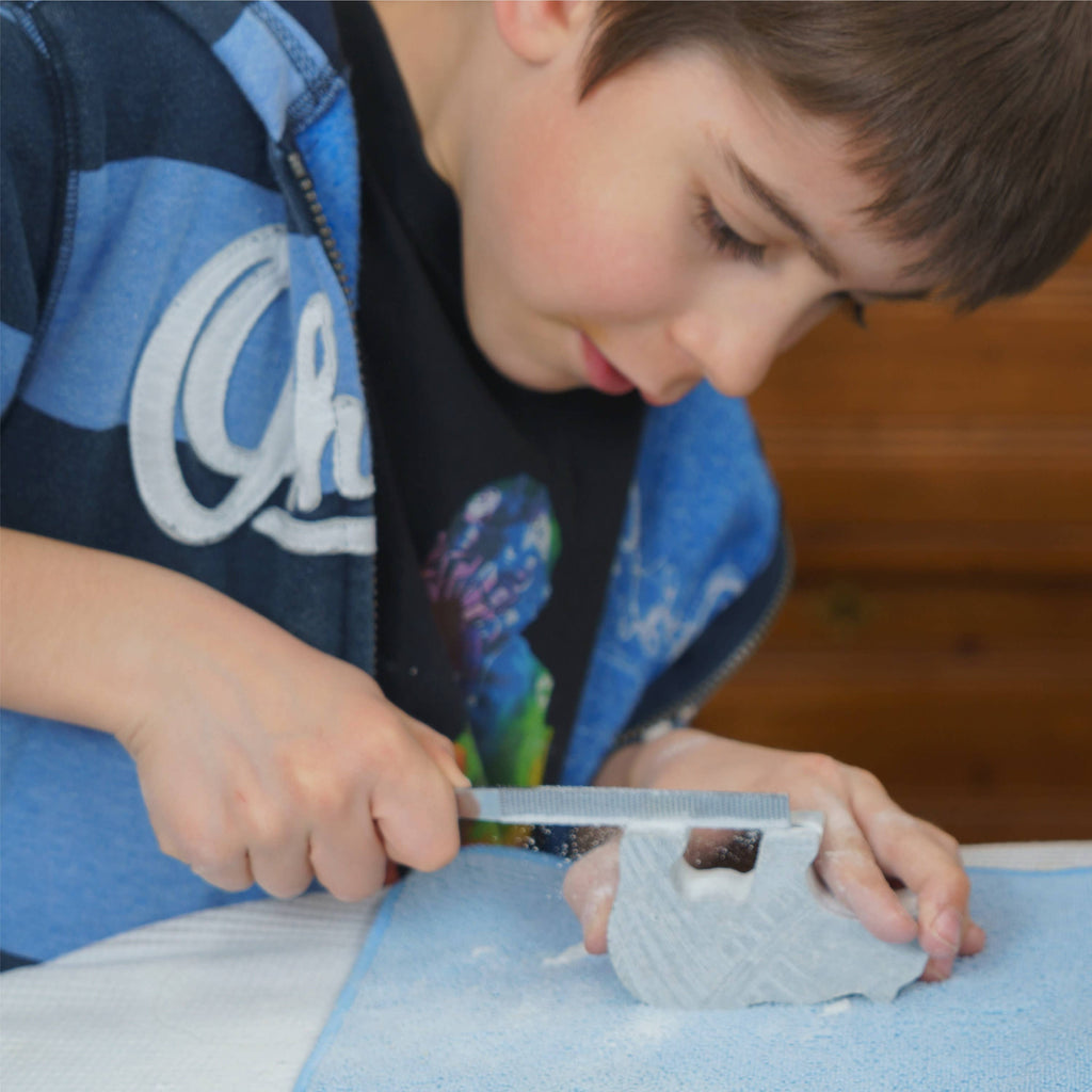 DIY Bear Soapstone Carving Kit for Kids
