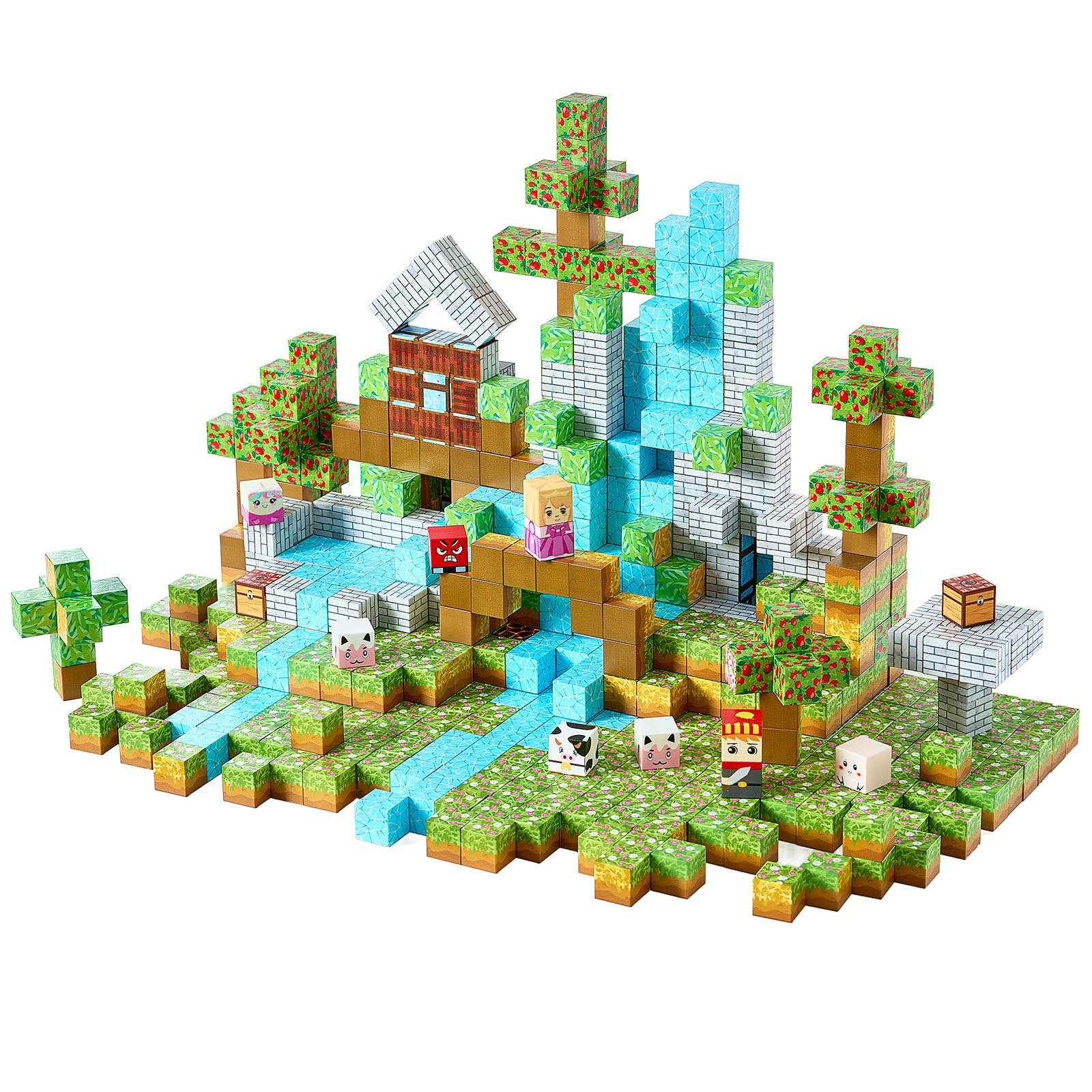 Magnetic Blocks 150 PCS Forest Castle Set STEM Montessori Sensory Educational Toys