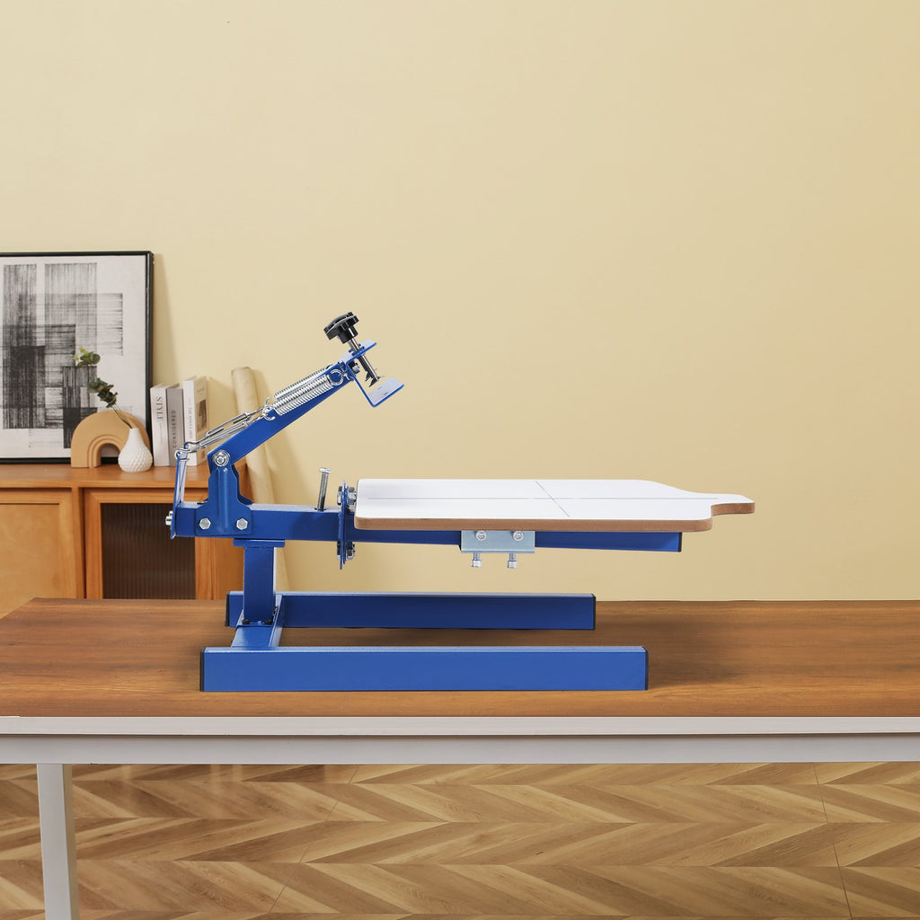 Screen Printing Machine, 1 Color 1 Station Silk Screen Printing Press, 21.2x17.7in