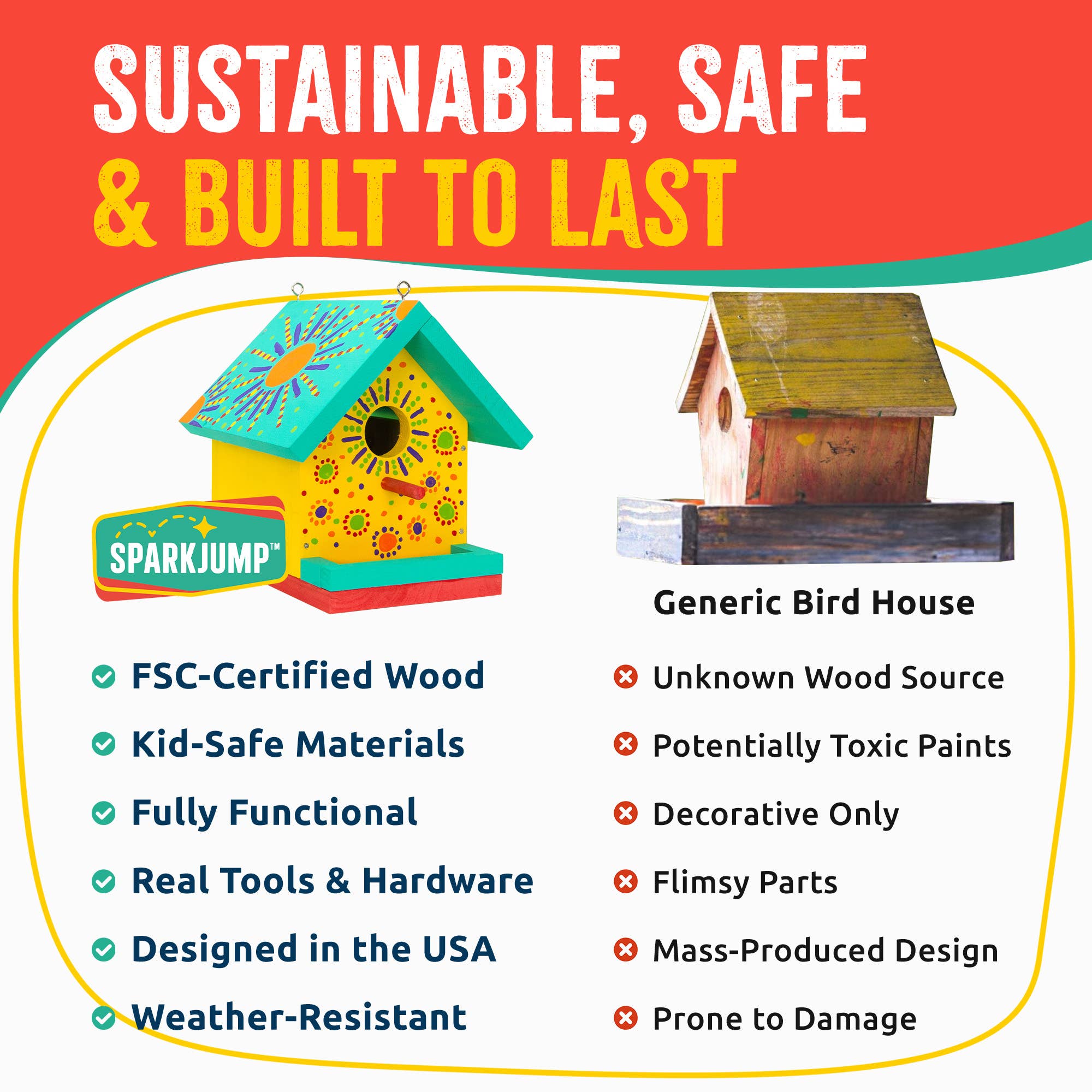 Jr. Birdhouse Woodworking Kit