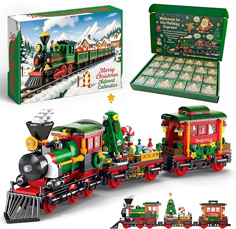 Christmas Train Advent Calendar – 24 Days of Educational Building Fun