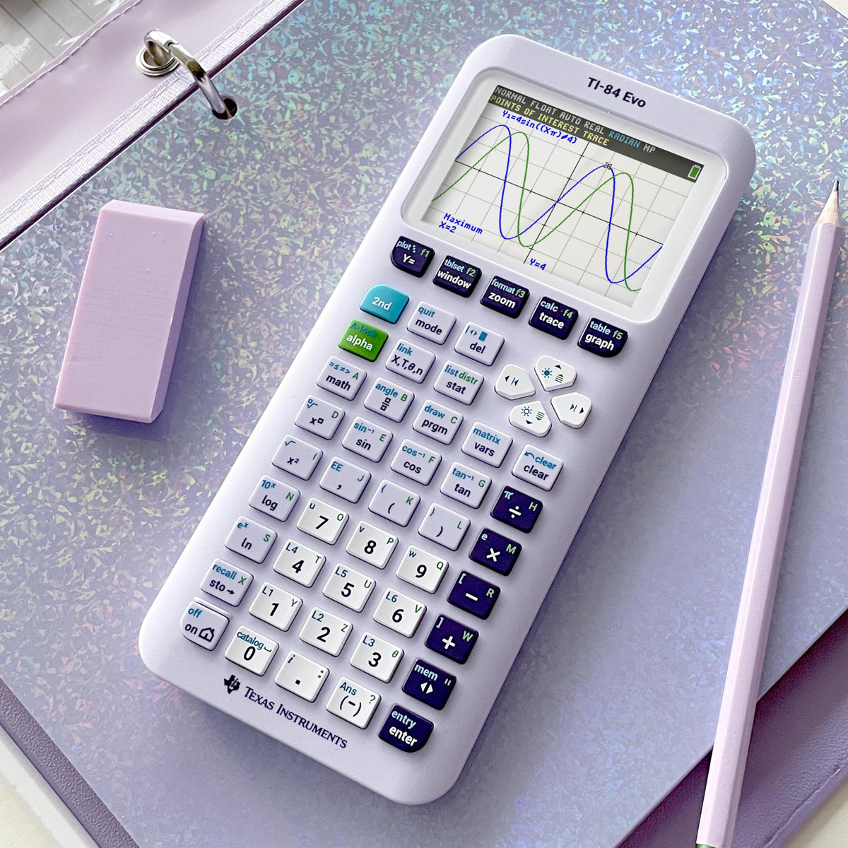 TI-84 Evo Graphing Calculator Texas Instruments, Lavender