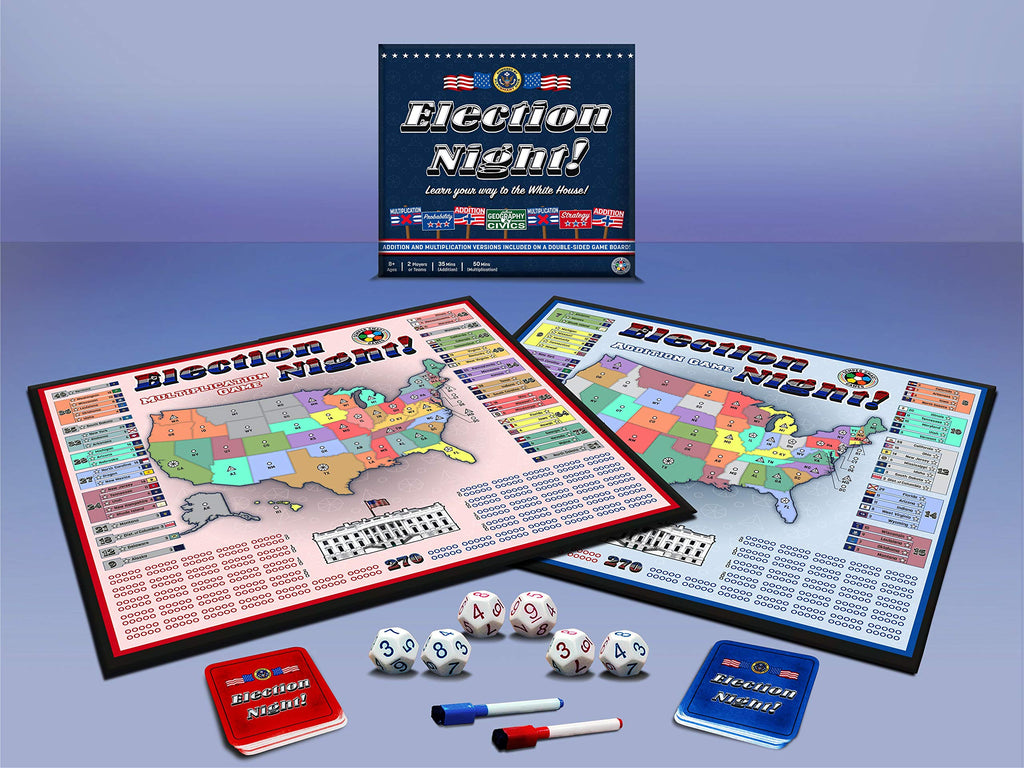 Race to the White House – Educational Math, U.S. Geography &amp; Electoral College Strategy Board Game | Ages 8+