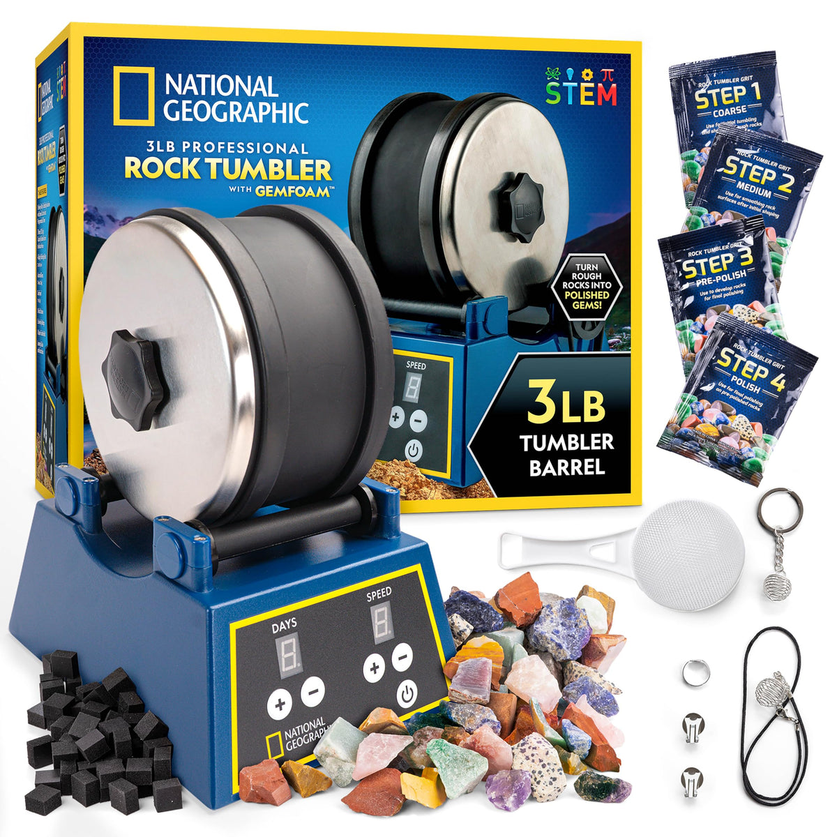 National Geographic 3 Lb. Rock Tumbler Kit