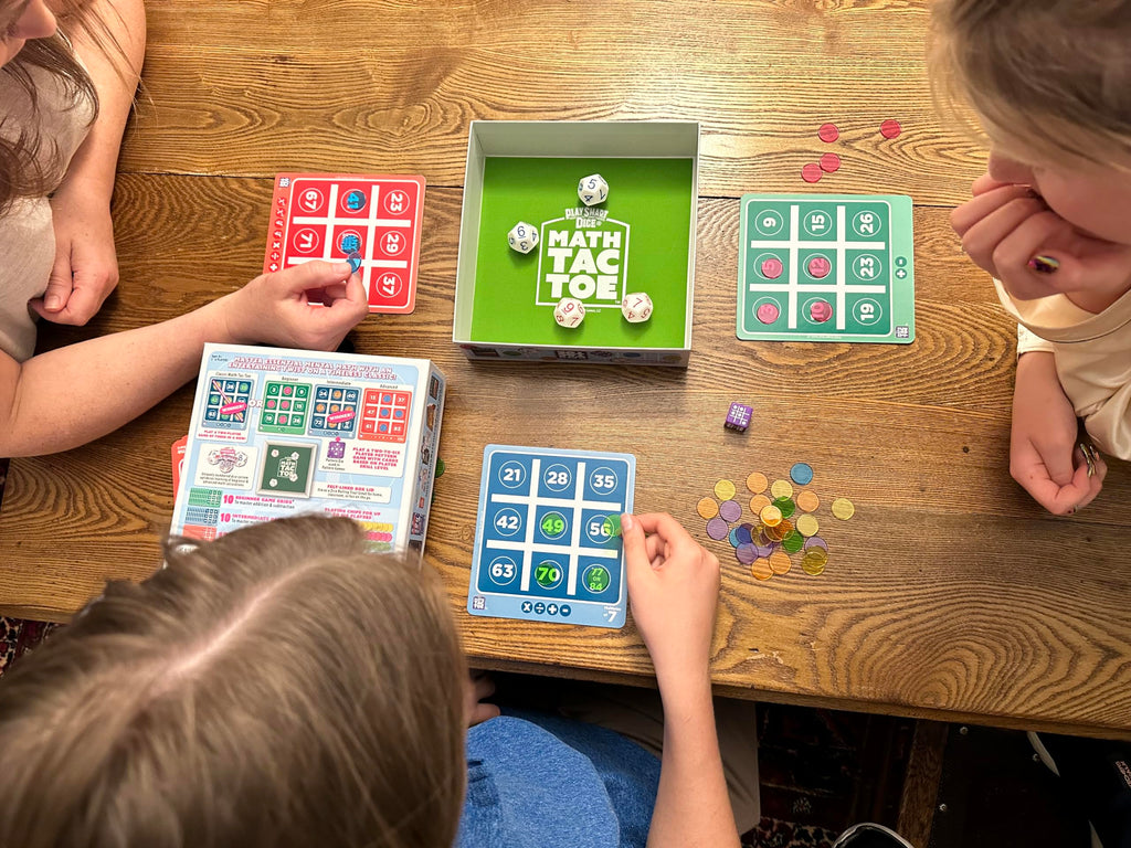 Semper Smart Games PlaySmart Dice Math-Tac-Toe Math Game: Get Sharp on Mental Math with a Fun New Twist on a Timeless Classic! Multiple Skill-leveled Math Bingo Made Fun for 8 and up!