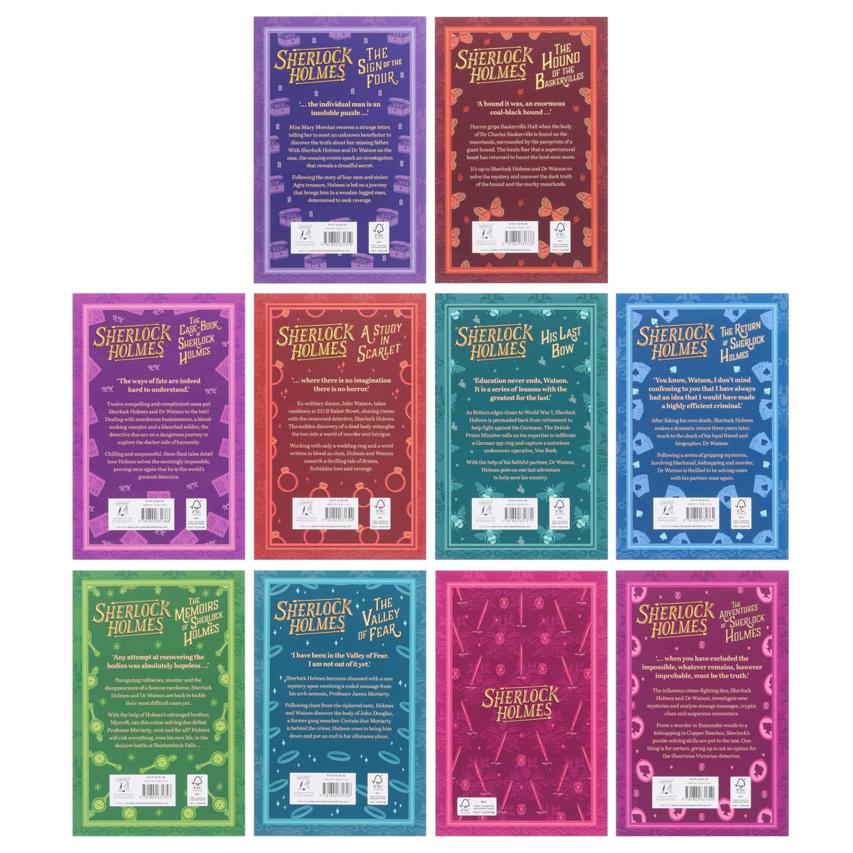 Sherlock Holmes Series Complete Collection 10 Books Set Paperback
