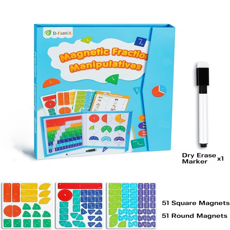 Magnetic Math Fraction Manipulative Practice