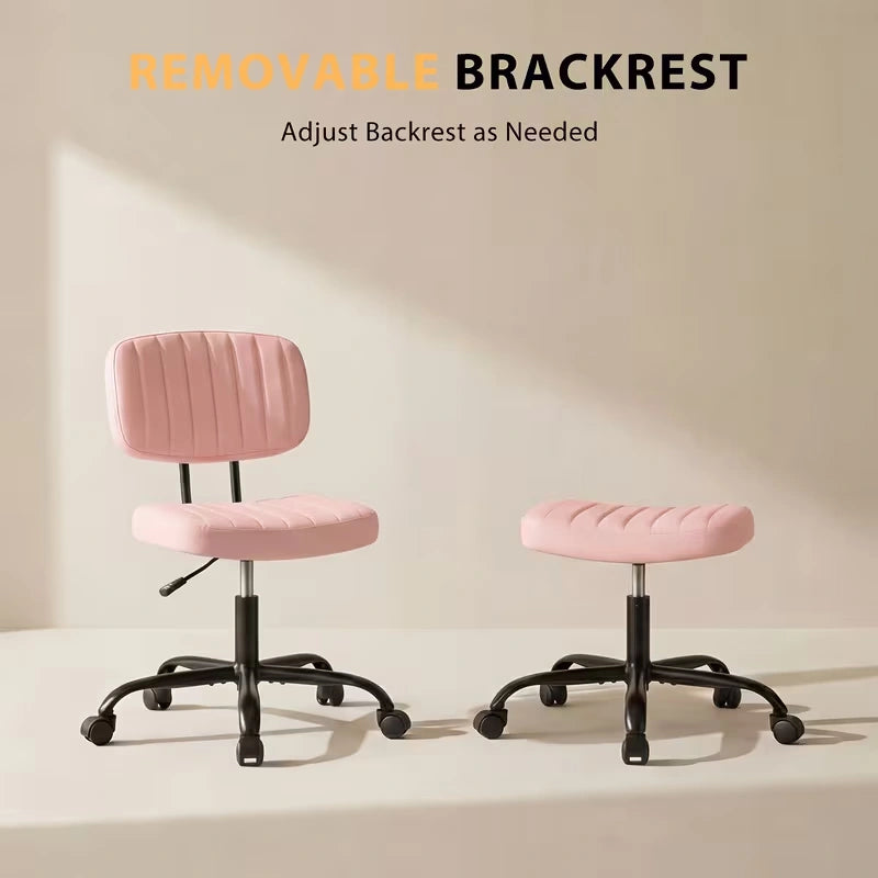 Adjustable Height Armless Office Desk Chair