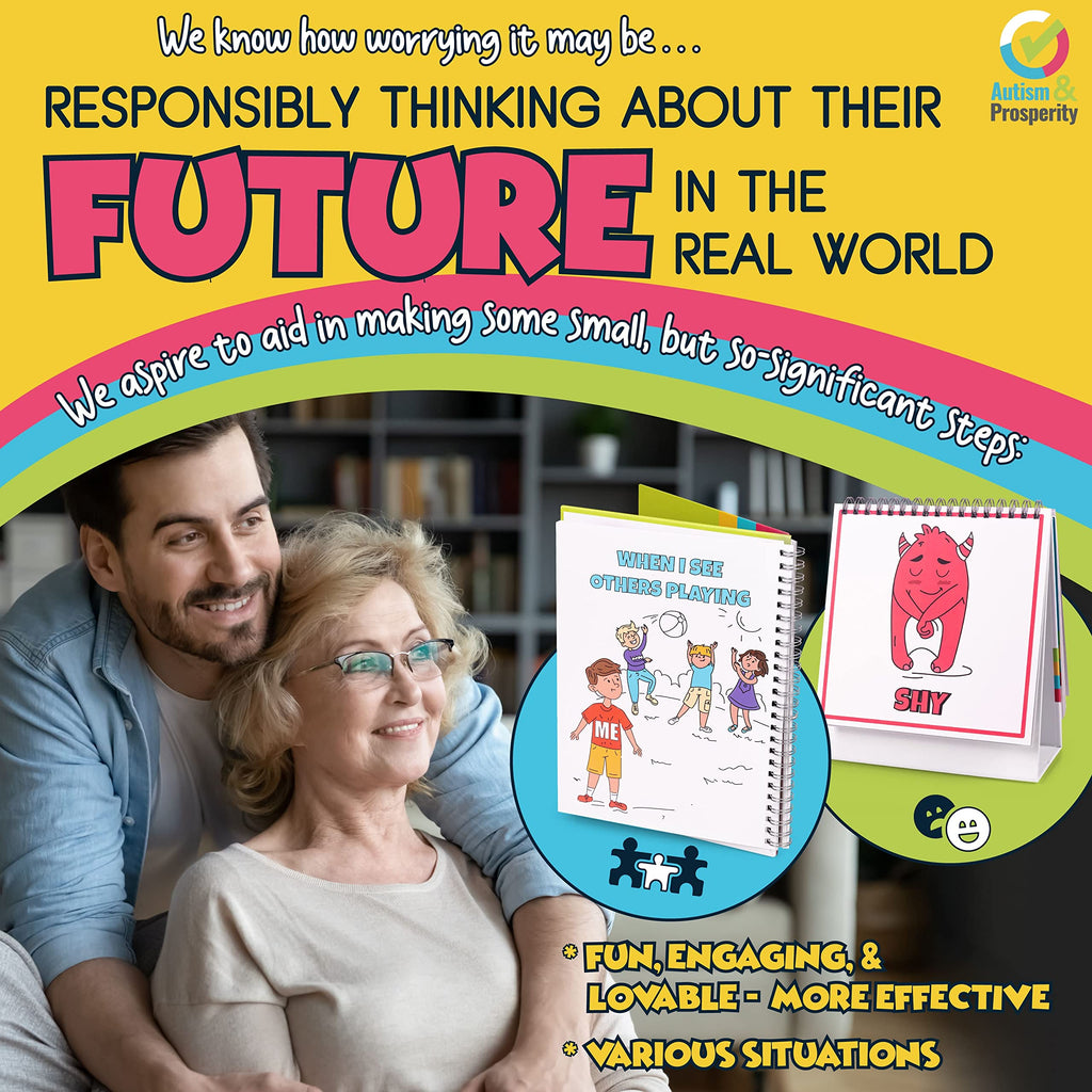 Autism & Prosperity Kids Emotions & Social Life Skills Autistic Children Set ASD Child Boys Girl Teen Learning Materials Toys Game Sensory Special Needs Age Gifts 4 5-7 8-12 Products