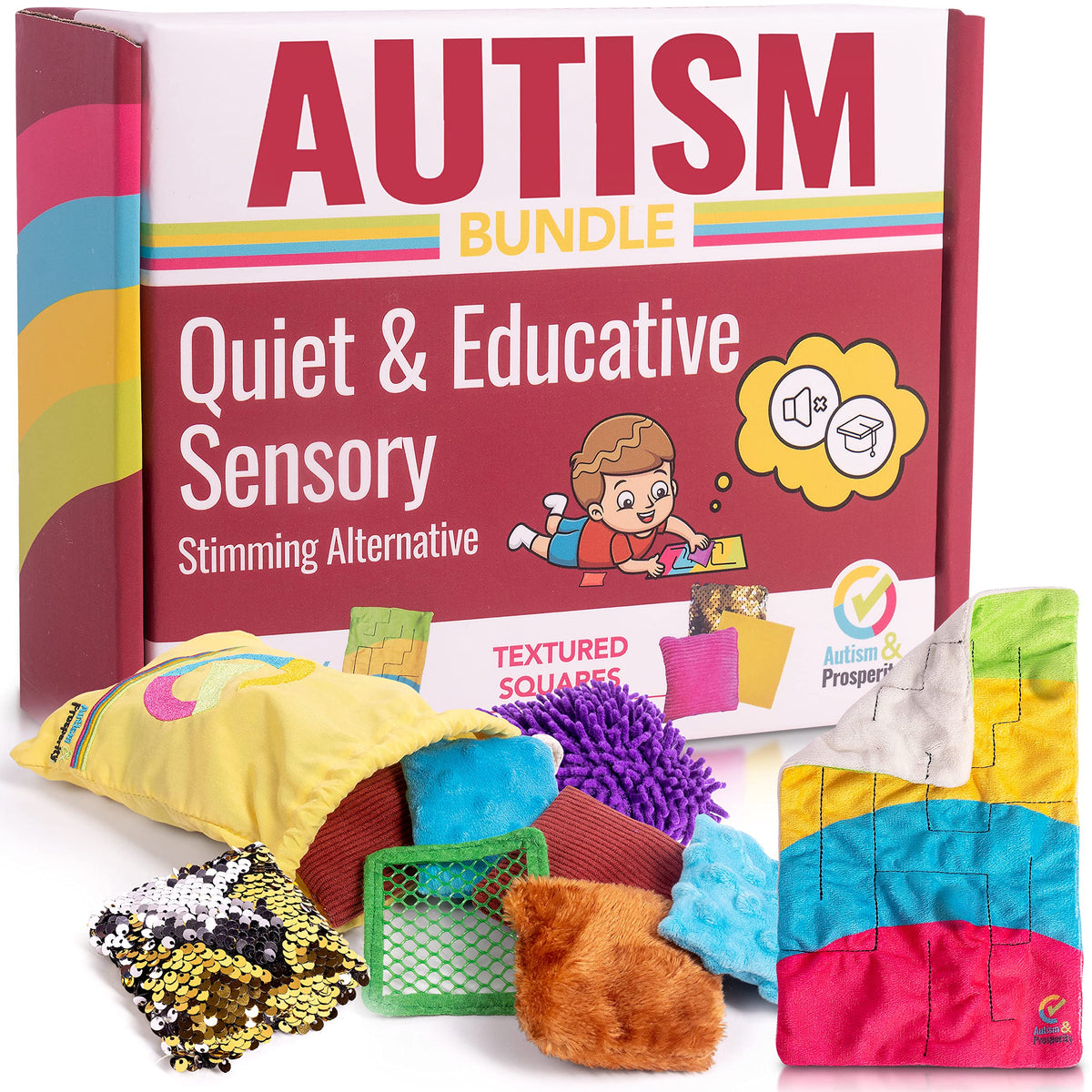 Autism & Prosperity Quiet & Educative Sensory Special Education Classroom Must Haves – Autism Toys Autism Products & Gifts, Sensory Toys for Kids with Autism Ages 4 5 7 8 12