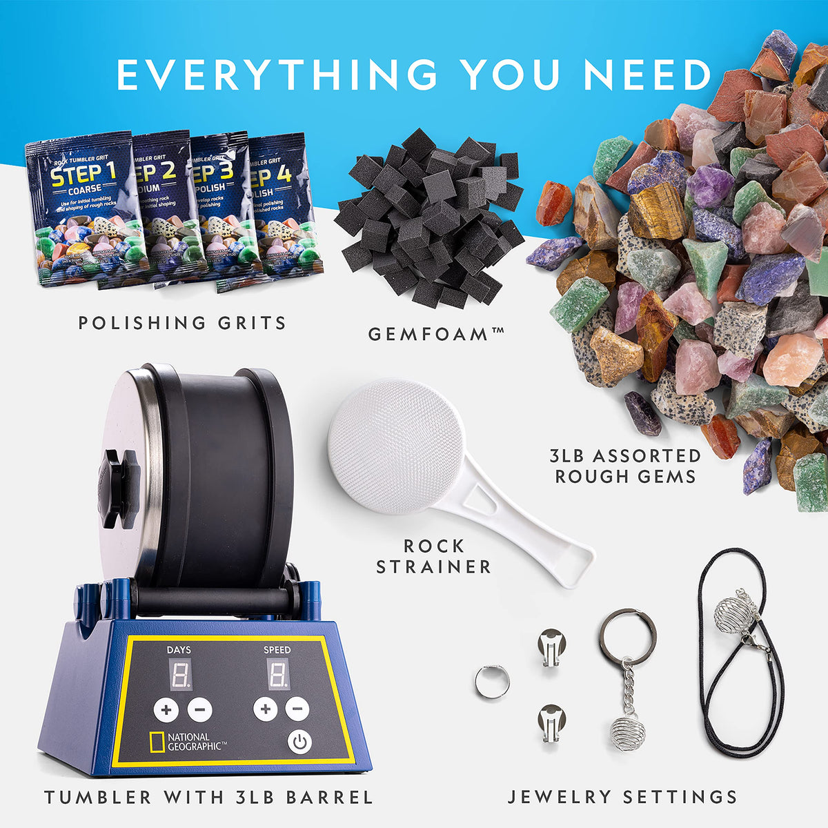 National Geographic 3 Lb. Rock Tumbler Kit