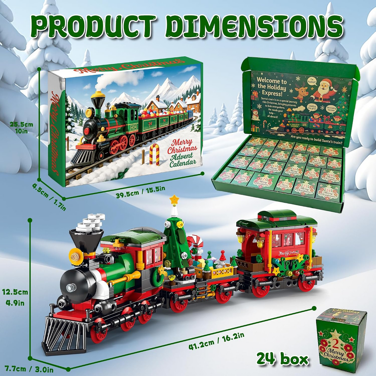 Christmas Train Advent Calendar – 24 Days of Educational Building Fun