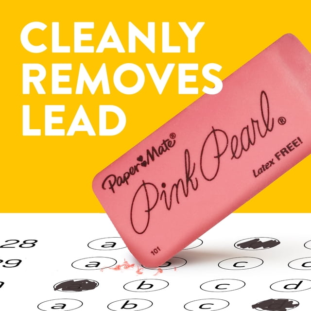 Pink Pearl Erasers 12 Count